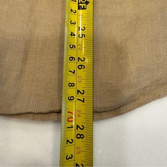 Lauren Ralph Lauren Women’s Button Up Shirt 3/4 Sleeve LINEN Khaki Sz XL - Picture 7 of 12